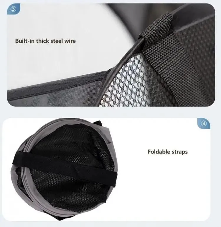 🧺 Durable Folding Laundry Basket | Large Washable Toy & Clothes Organizer | Breathable Mesh Storage for Bathroom & Bedroom