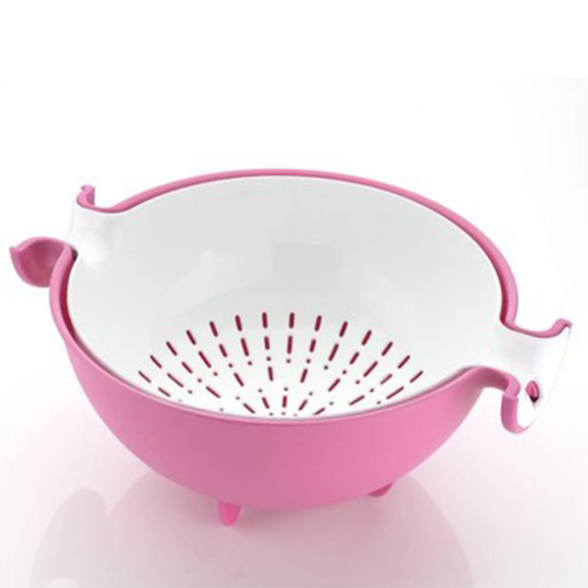 0728 Multifunctional Washing Fruits & Vegetables Basket Strainer and Detachable Drain Basket Bowl