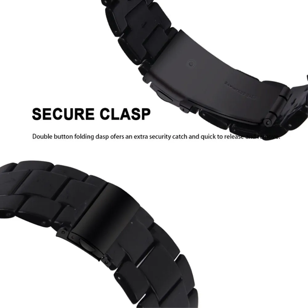 20mm smooth resin watch strap for Garmin watch - Black