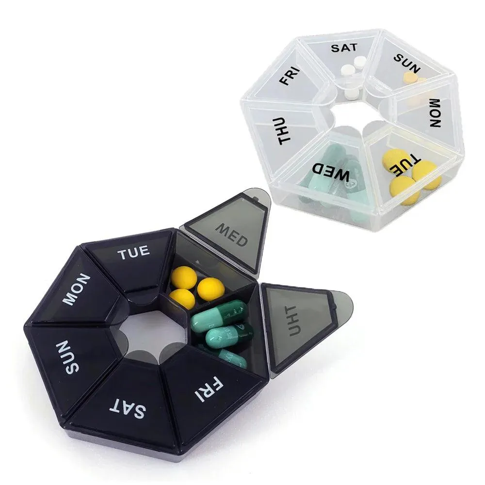 7-Day Pill Organizer for Travel: Portable Medication Case