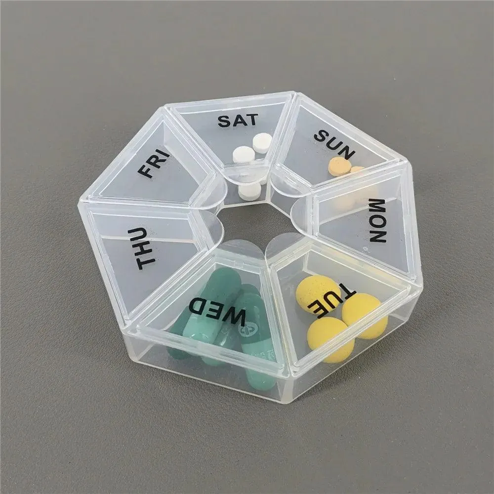 7-Day Pill Organizer for Travel: Portable Medication Case