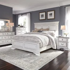 Abbey Park 520-BR-QPBDMCN Queen Panel Bed, Dresser & Mirror, Chest, Night Stand