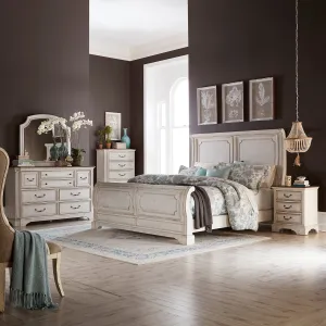 Abbey Road 455W-BR-KSLDMCN King Sleigh Bed, Dresser & Mirror, Chest, Night Stand