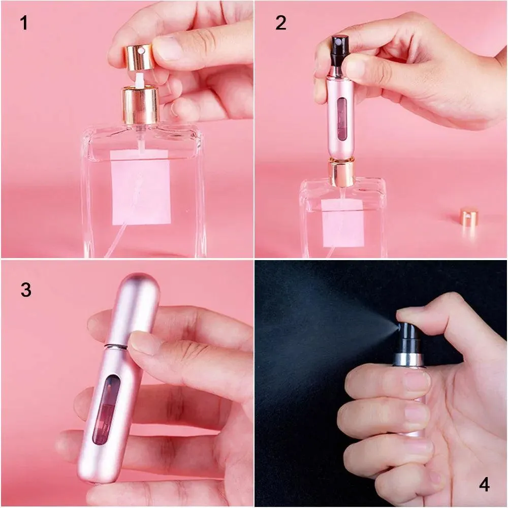 Aluminum Perfume Atomizer: Stylish Eco-Friendly Spray Bottle for Travel