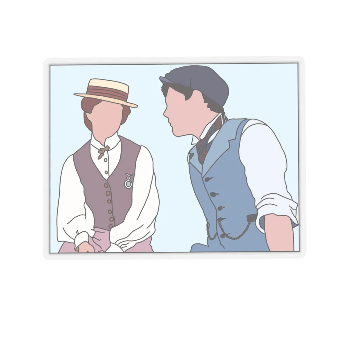 Anne and Gilbert Kiss-Cut Sticker