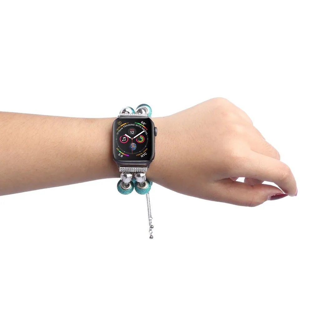 Apple Watch (45mm) stylish bead loop watch strap - Blue