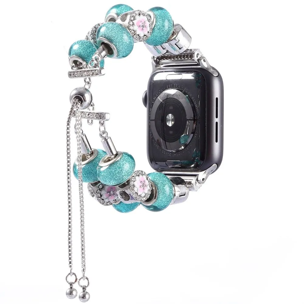 Apple Watch (45mm) stylish bead loop watch strap - Blue