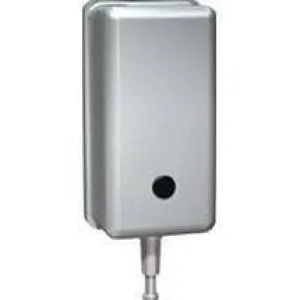 ASI 0346 Commercial Liquid Soap Dispenser, Surface-Mounted, Manual-Push, Stainless Steel - 40 Oz