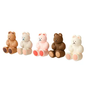 Bear Characters Toothbrushes Holders Teeth Dental Care Tools Bathrooms Racks Silicone