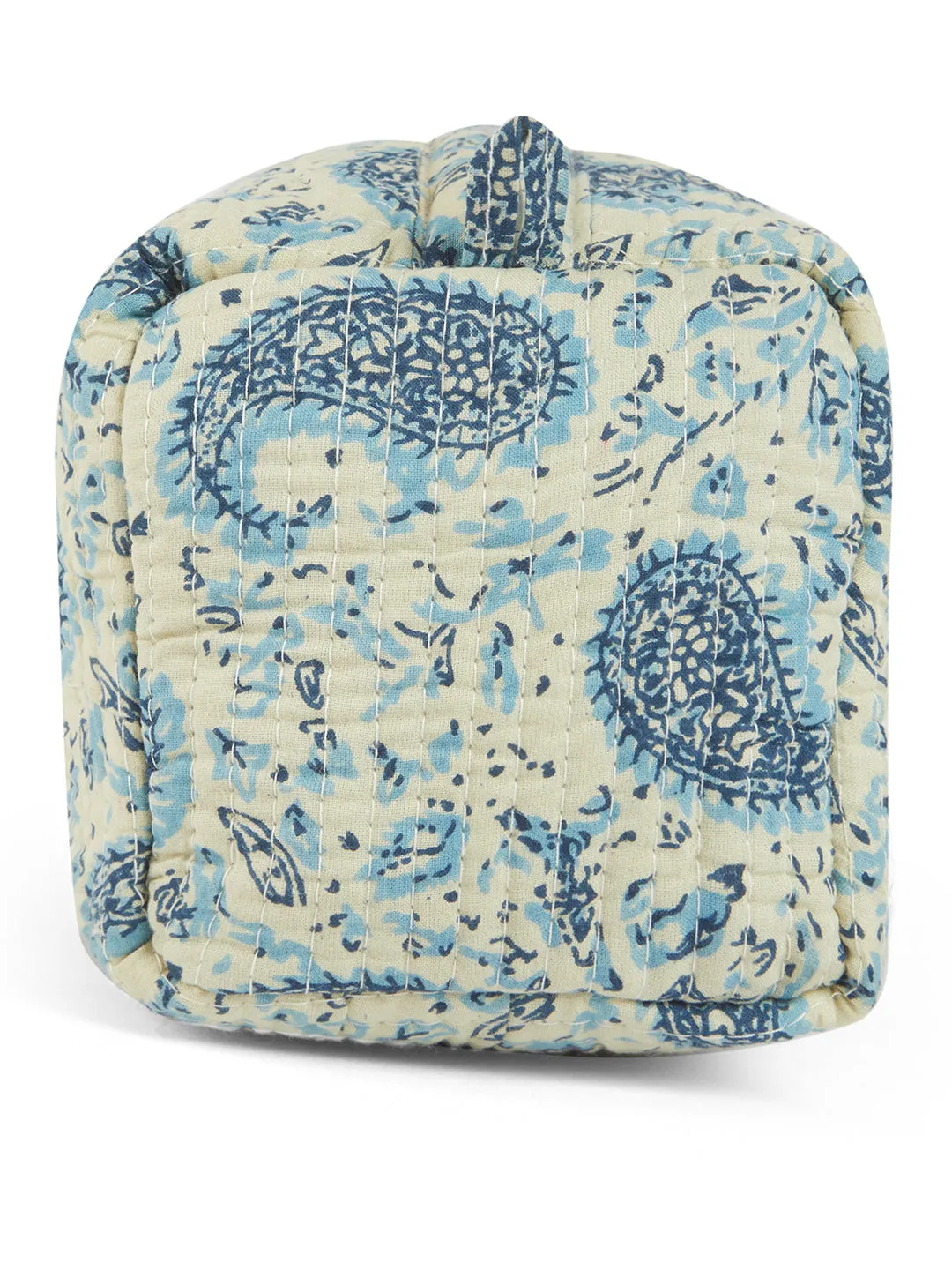 Blue Motif Quilted Pouches (Set of 3)