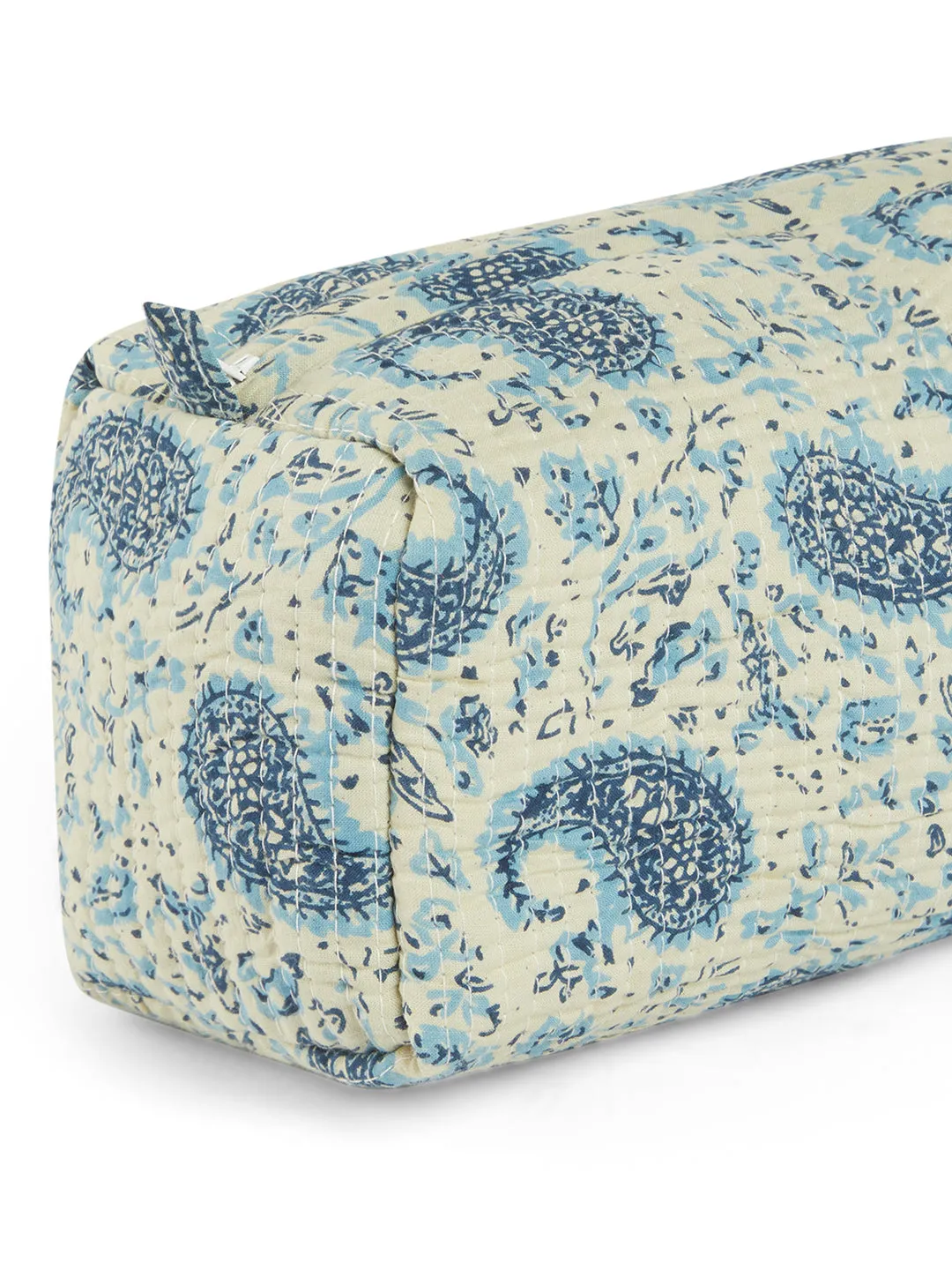 Blue Motif Quilted Pouches (Set of 3)