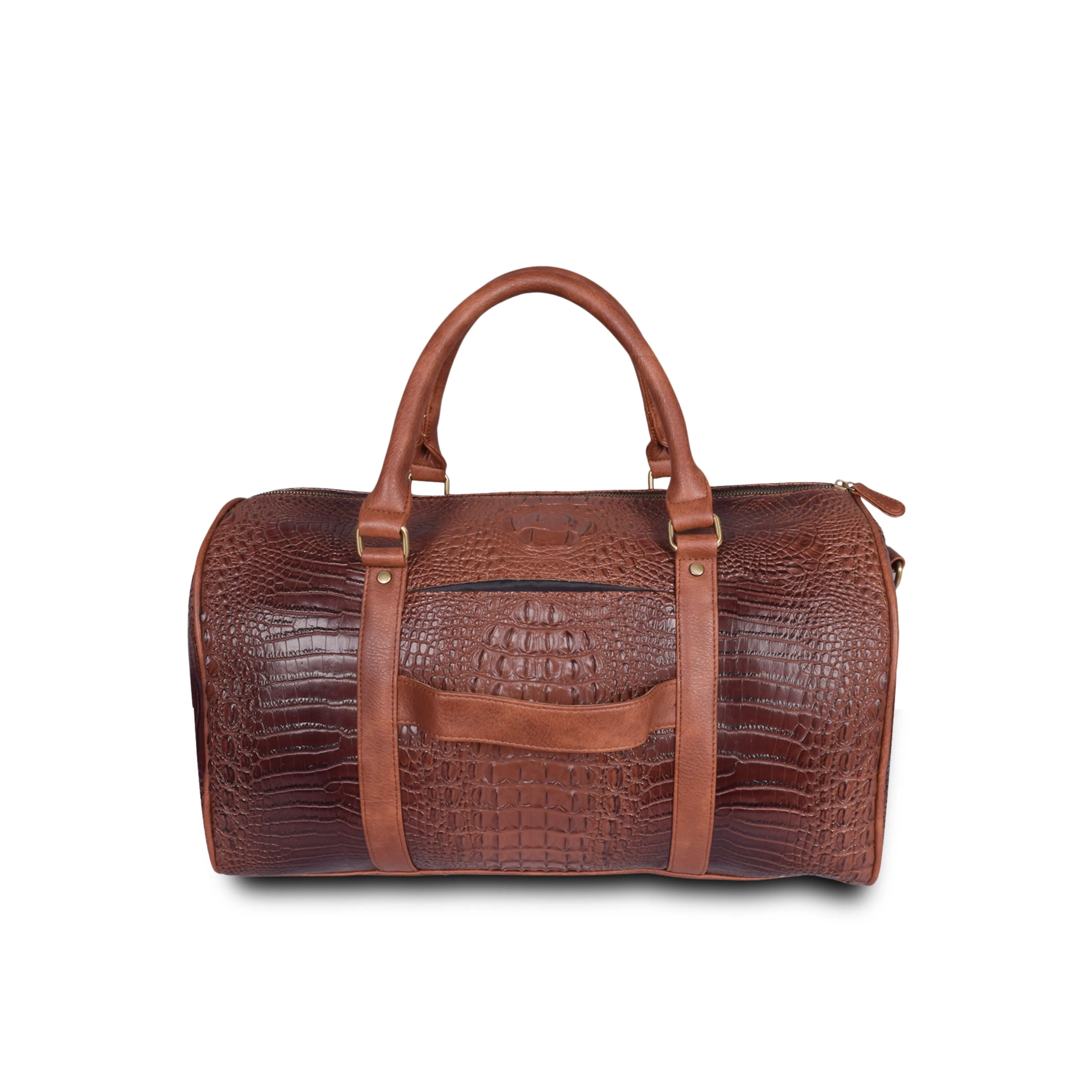 Brown Croc Cabin Bag with Toiletry Kit - Carry on Luggage