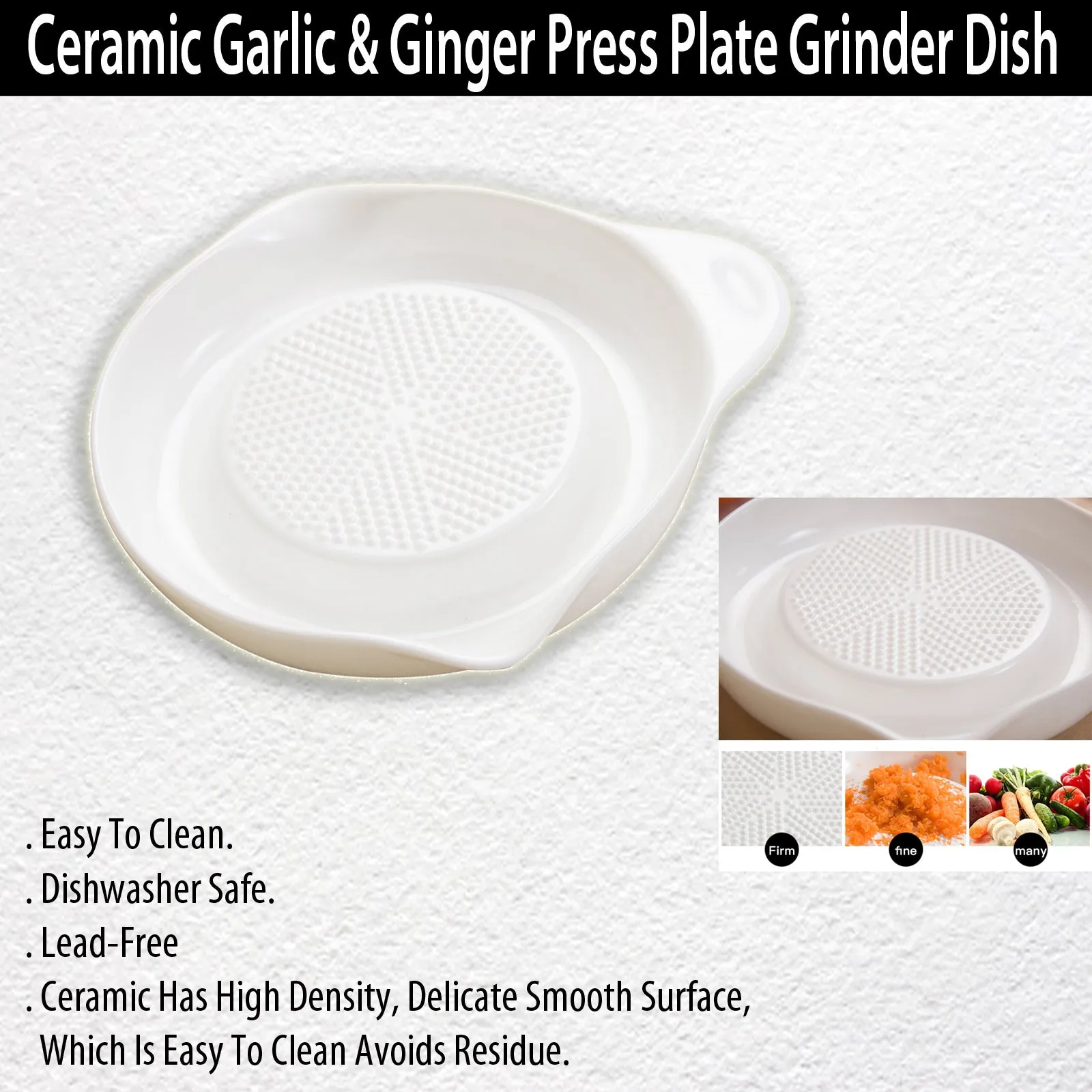 Ceramic Garlic and Ginger Grinder Dish: The Essential Tool for Fresh Cooking