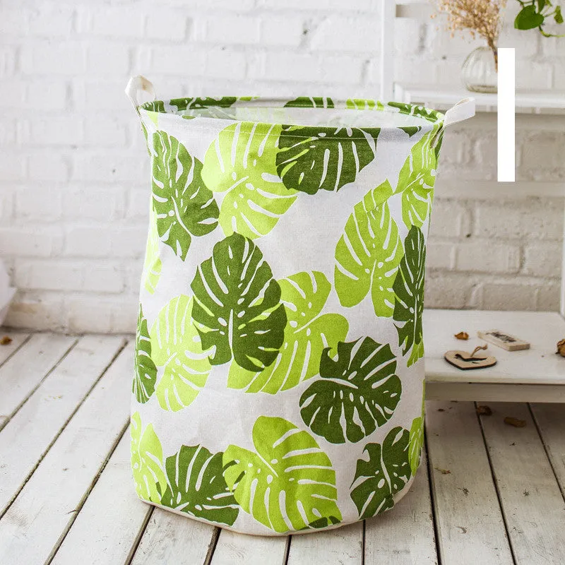 Cotton And Linen Large Dirty Clothes Hamper Toy Storage Bucket