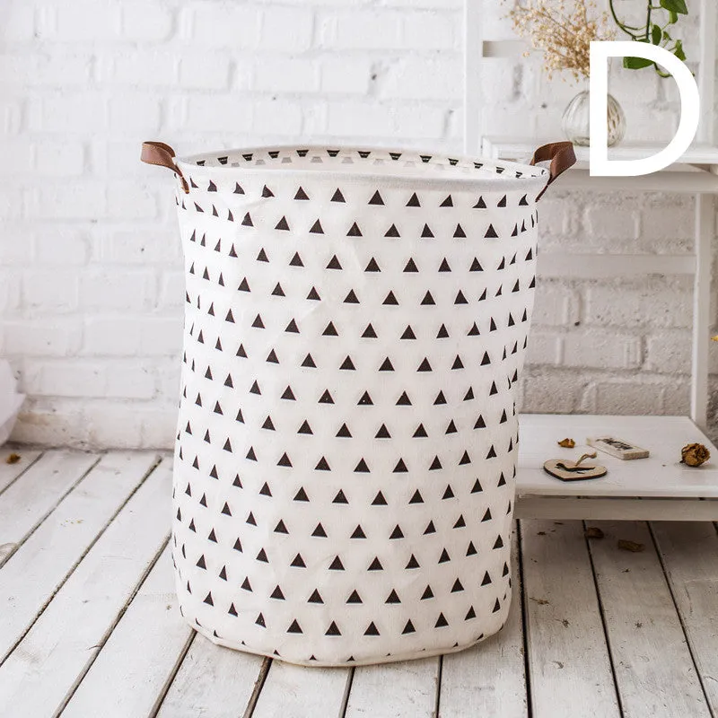 Cotton And Linen Large Dirty Clothes Hamper Toy Storage Bucket