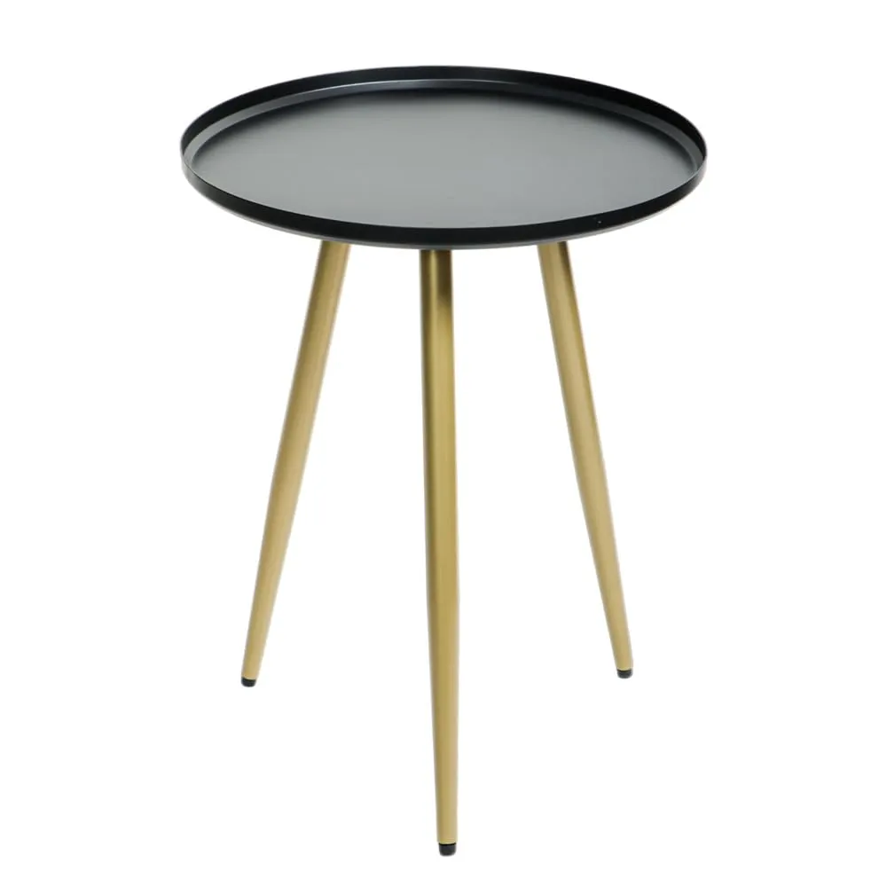 DECOWORLD|| Elegant Side Table || Metal Side Table || Side Table for Living Room, Sofa Side Table or Bed Side Stand|| End Table (Black & Golden)