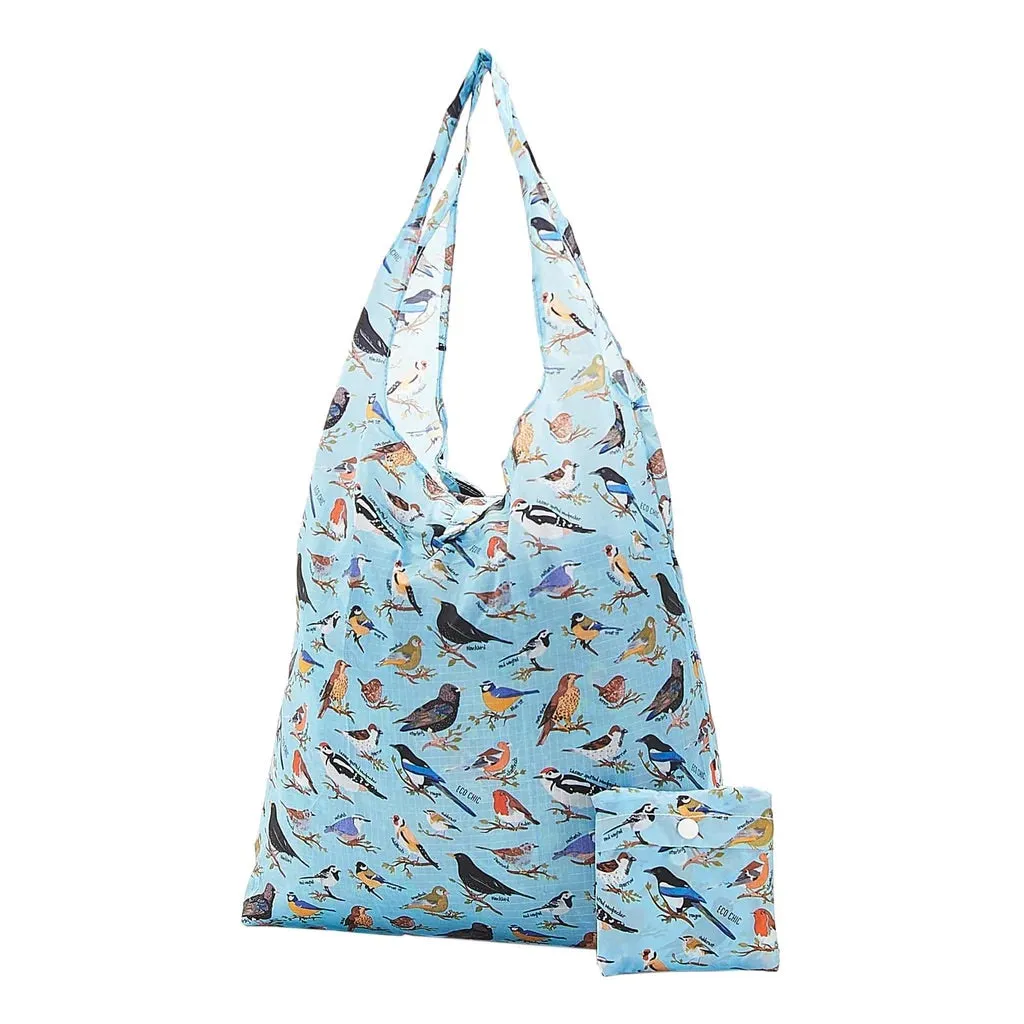 Eco Chic Lightweight Foldable Reusable Shopping Bag Wild Birds