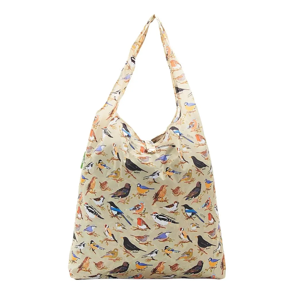 Eco Chic Lightweight Foldable Reusable Shopping Bag Wild Birds