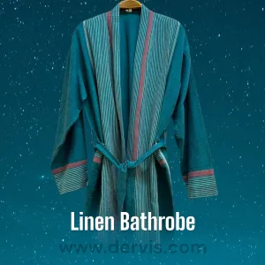 Hand Woven Linen Kimono Robe