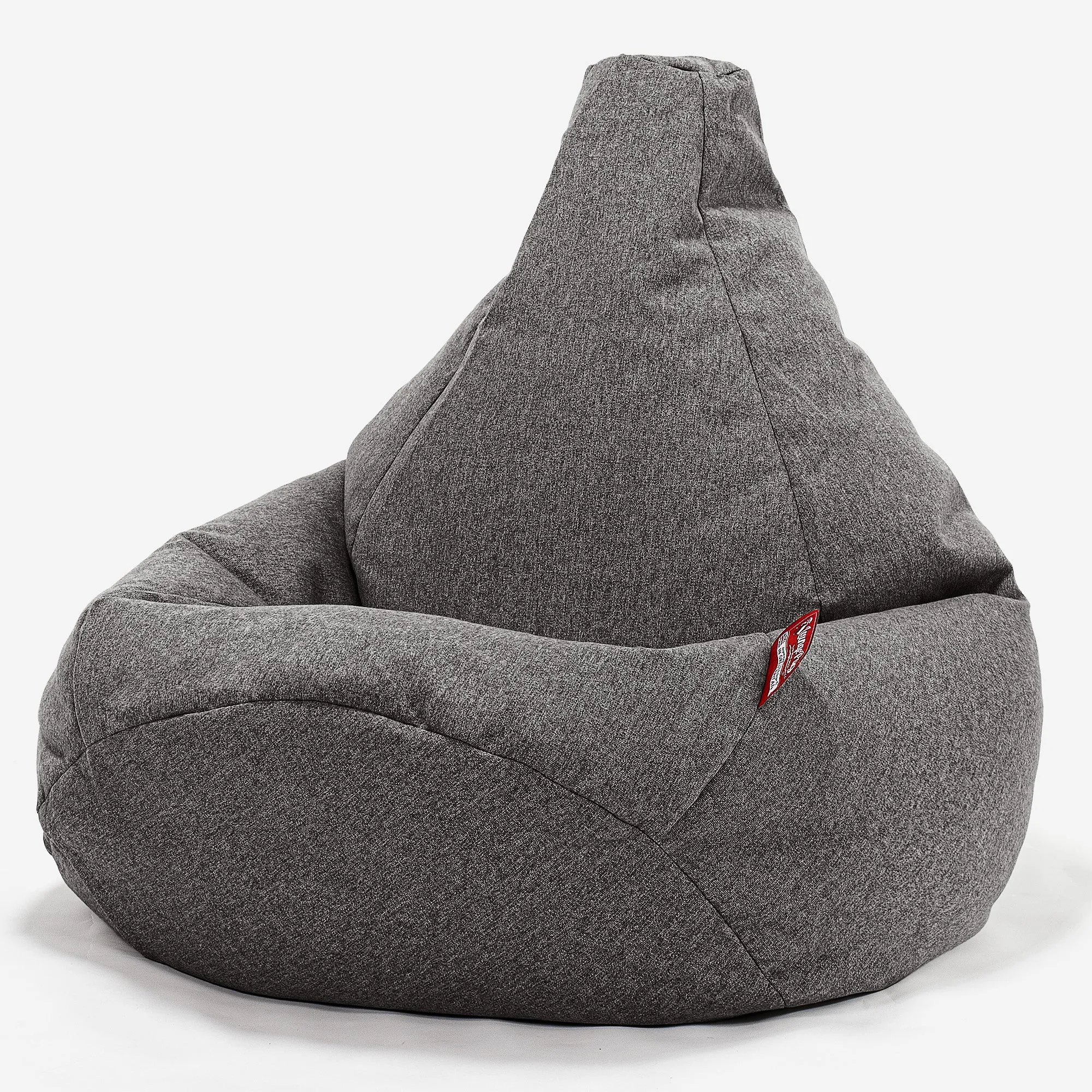 Highback Bean Bag Chair - Interalli Wool Grey