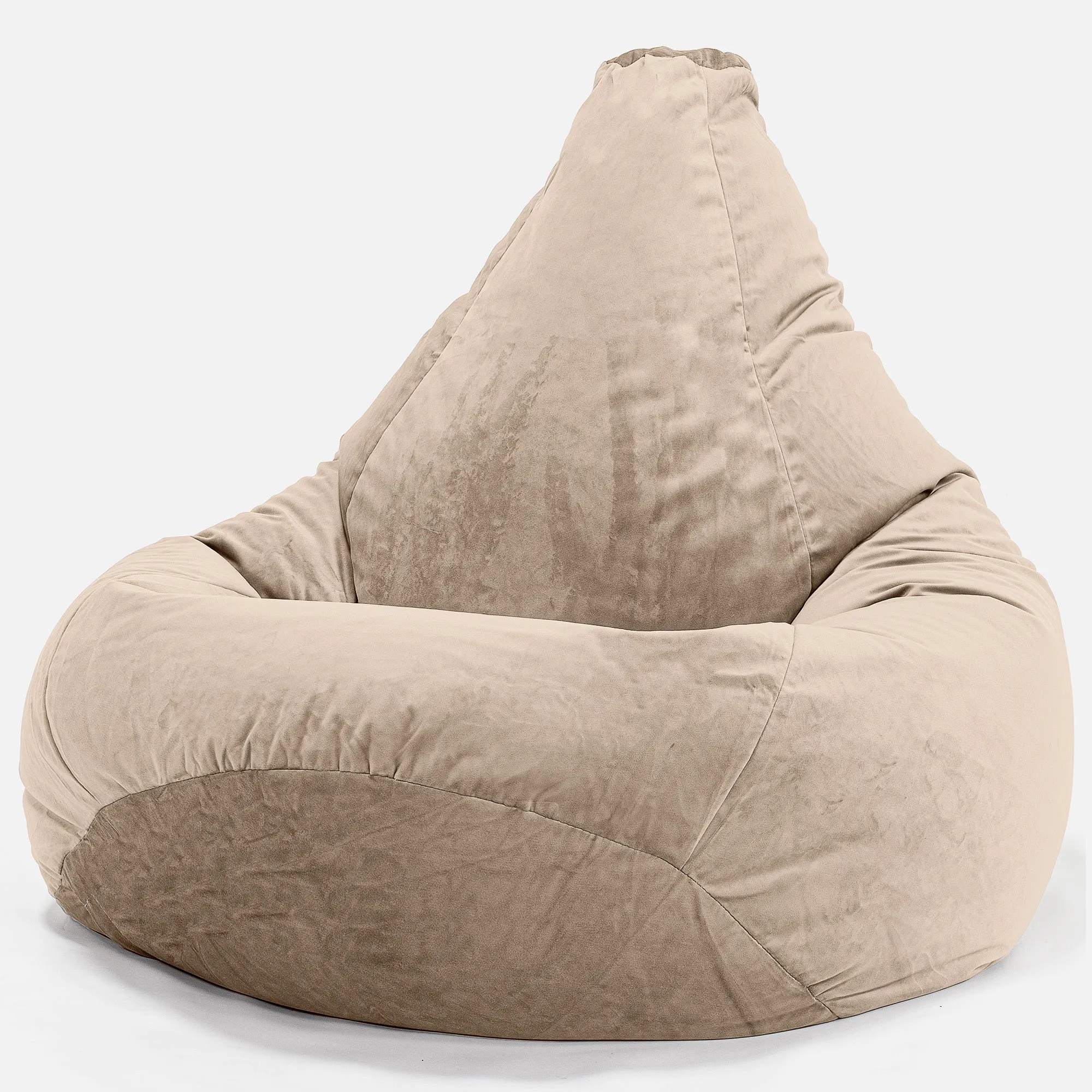 Highback Bean Bag Chair - Velvet Mink