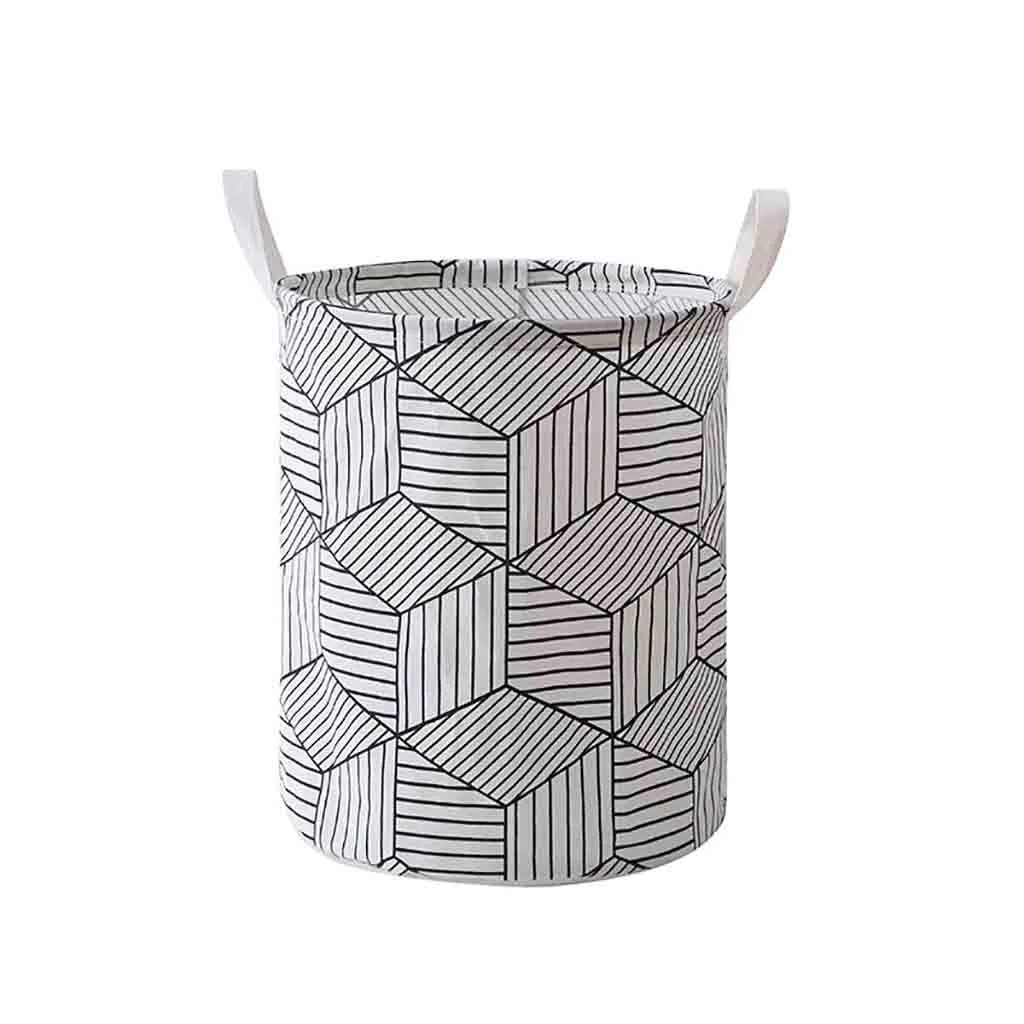 Household fabric storage basket