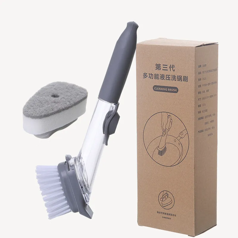 Kitchen Dish Brush Hydraulic Brush Automatic Liquid Adding Type