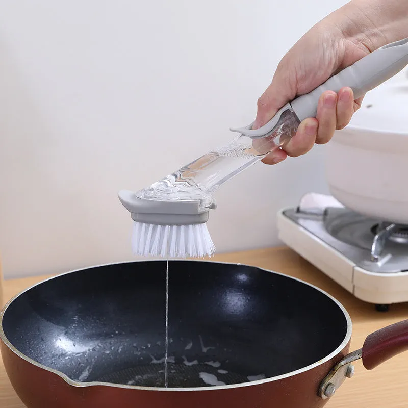 Kitchen Dish Brush Hydraulic Brush Automatic Liquid Adding Type