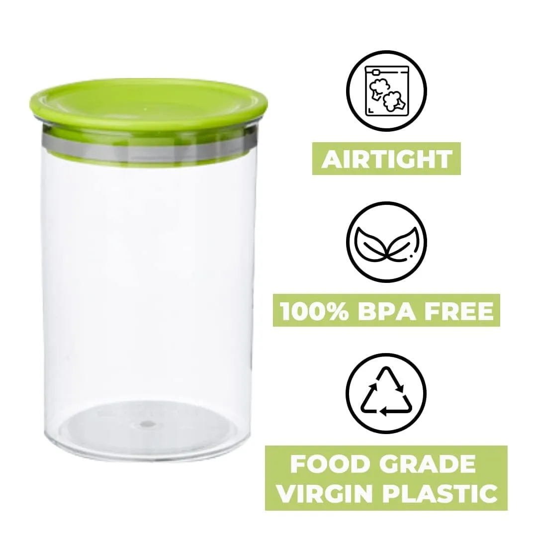 Kuber Industries Airtight Kitchen Container Set | 100% BPA Free, Food Grade Virgin Plastic | Multipurpose, Freezer Safe & Durable | Container for Kitchen Storage Set of 3 | Transparent (Pack Of 6)