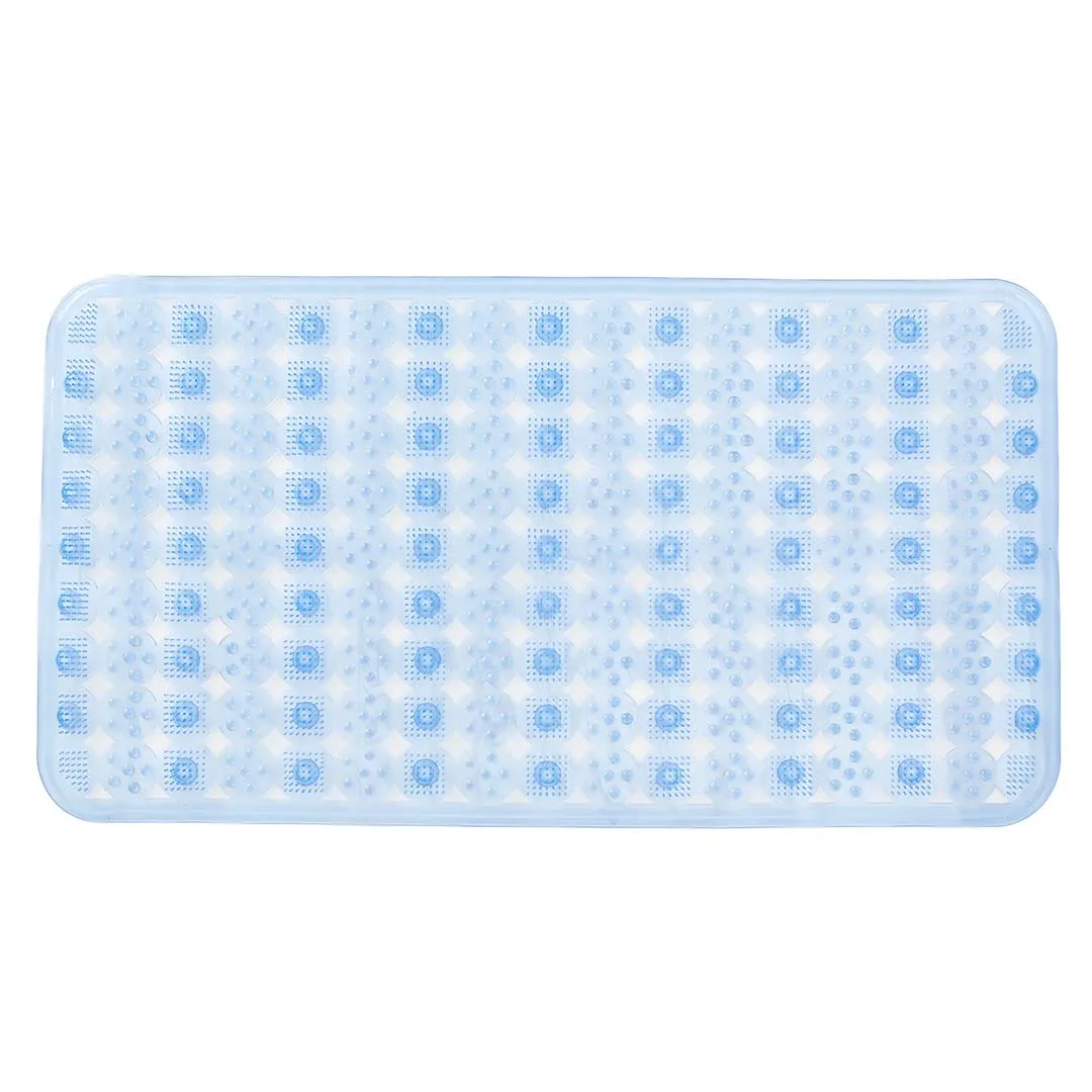 Kuber Industries Bathroom Mat|Anti Slip Mat for Bathroom Floor|Durable,Wear Resistant & Easy to Maintain|Acupressure & Foot Massager Door Mat with Water Drainage Holes|SG-01|69 x 36 cm,Blue