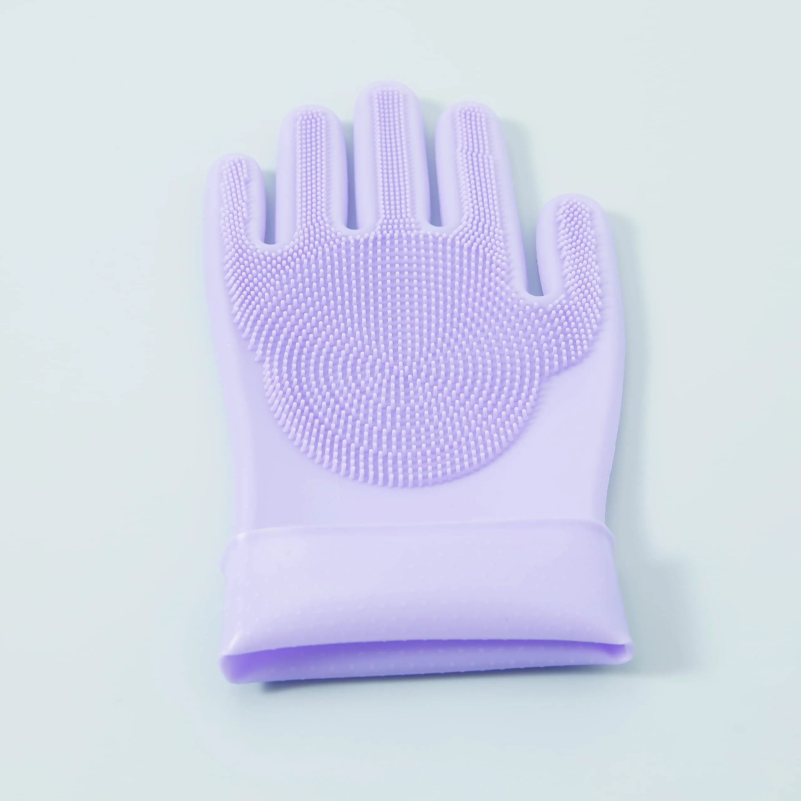 Kuber Industries Multi-Purpose Silicon Gloves For Kitchen Cleaning, Pet Grooming & Gardening|Reusable Gardening Gloves|Heat Resistant For Better Protection|Purple,Pack of4