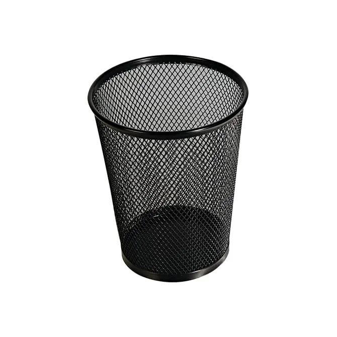 Large Capacity Jumbo Mesh Pencil Cup Organizer - Durable Steel Modern Desk Accessory with 4-3/8" Width and 5-3/8" Height - Ideal for Pens, Pencils, Markers, and Office Supplies