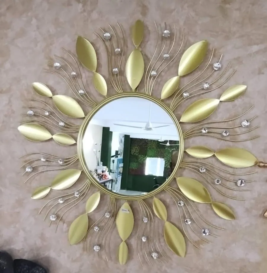 Luxury Metal Art Wall Mirror