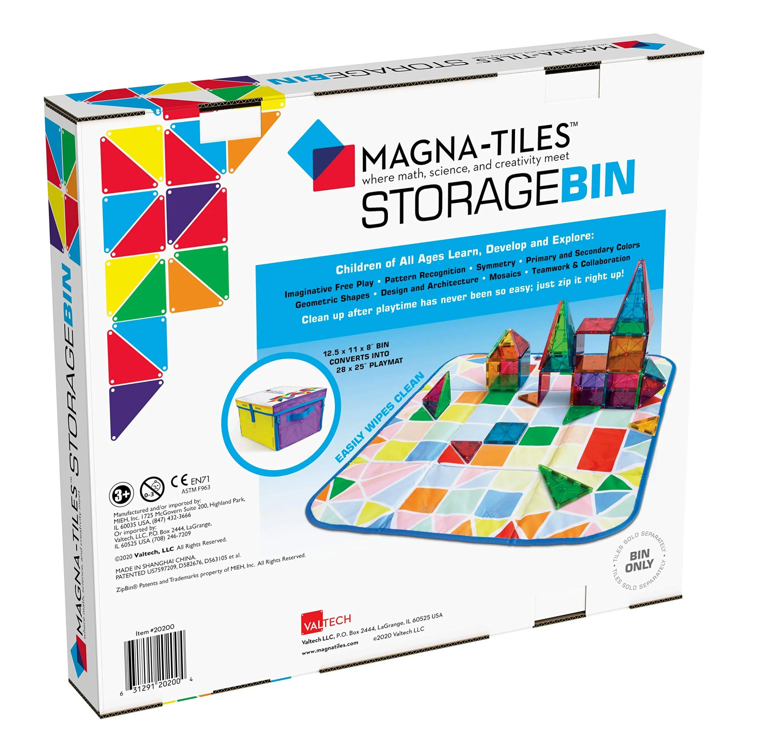 Magna-Tiles Storage Bin & Interactive Play-Mat