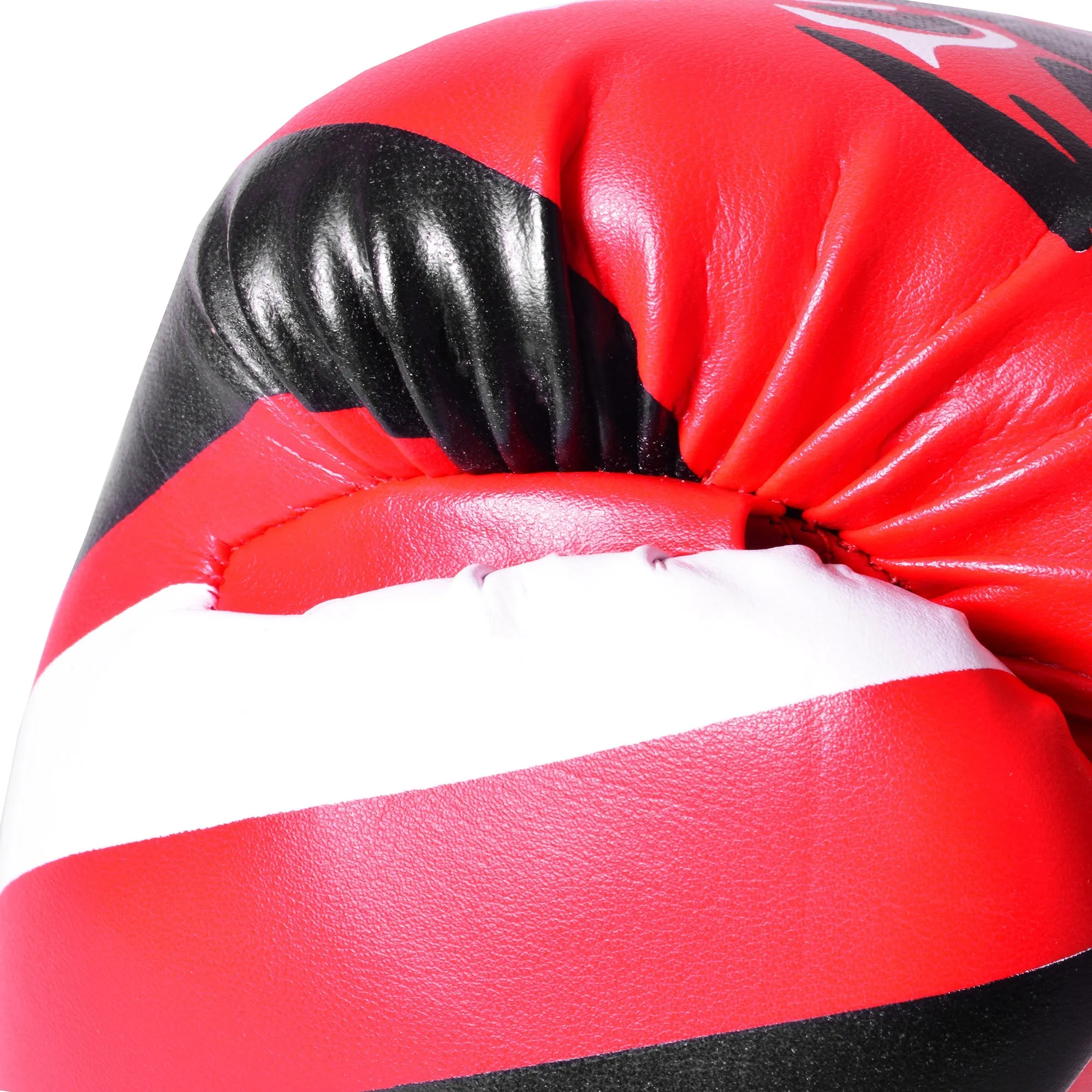 MAR-118D | Red & Black Tiger Print Boxing & Kickboxing Gloves