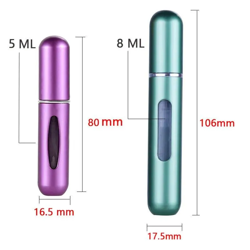 Mini Perfume Atomizer Bottle: Travel Essential & Stylish Spray Pump - Multiple Colors