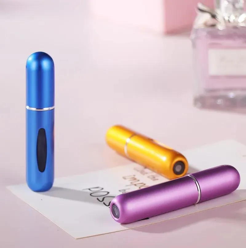 Mini Perfume Atomizer Bottle: Travel Essential & Stylish Spray Pump - Multiple Colors