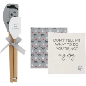 My Dog Spatula and Reusable Dish Cloth Set (2 of Each)