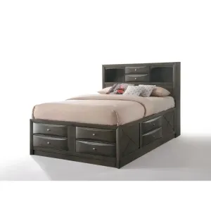 Nala 8-Multidrawer Queen Bed, Gray Oak