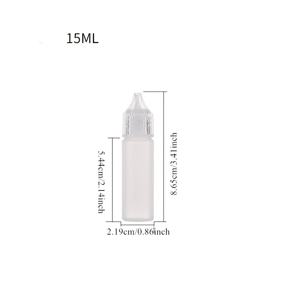 Needle Tip Refillable Squeezable Liquid Bottles for Travel