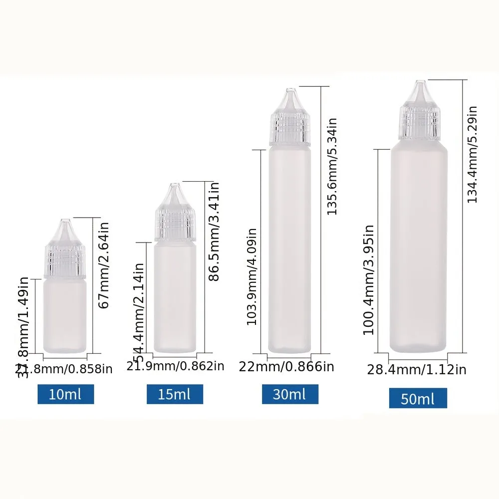 Needle Tip Refillable Squeezable Liquid Bottles for Travel