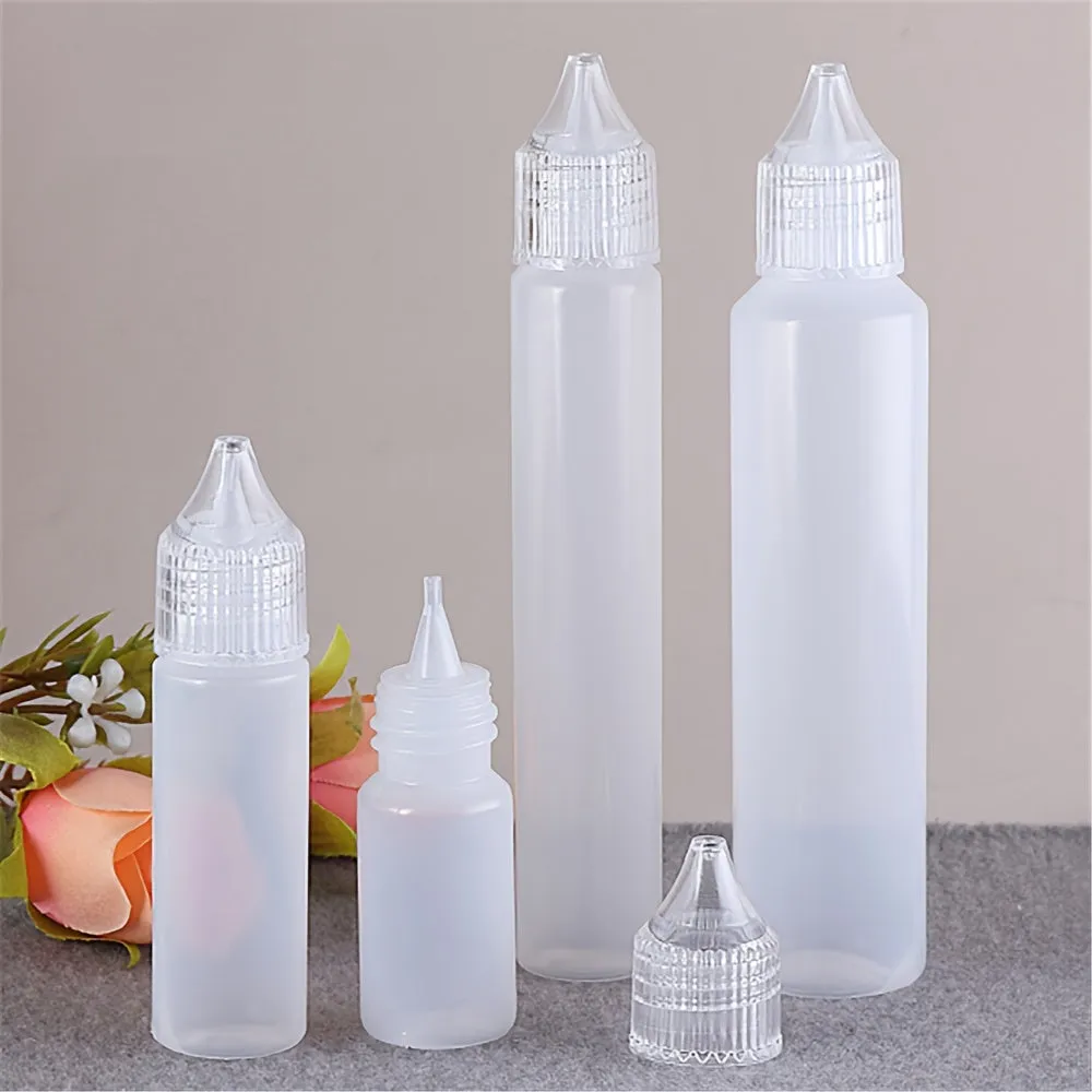 Needle Tip Refillable Squeezable Liquid Bottles for Travel