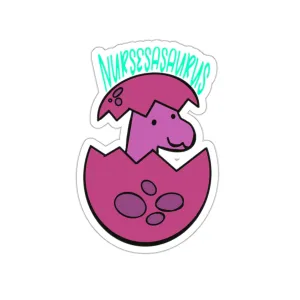 Nursasaurus Sticker, Nurse Kiss-Cut Sticker