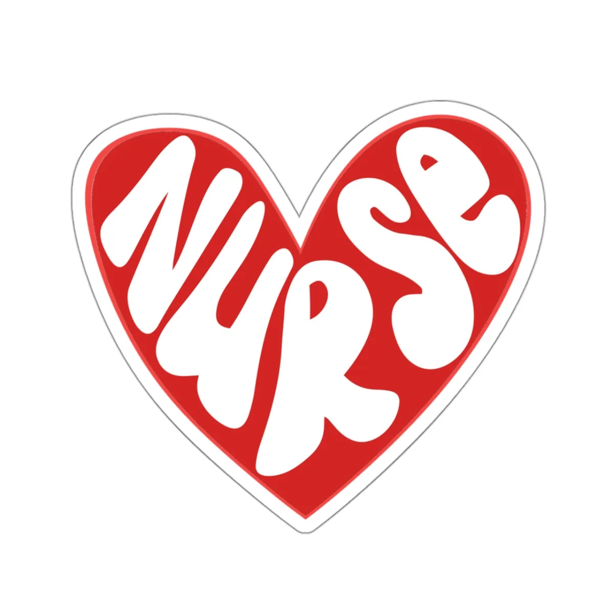 Nurse Heart Kiss-Cut Sticker