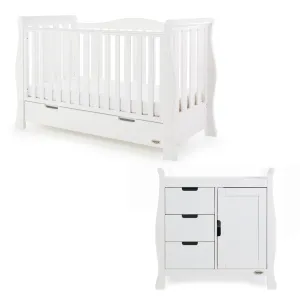 Obaby Stamford Luxe 2 Piece Room Set White