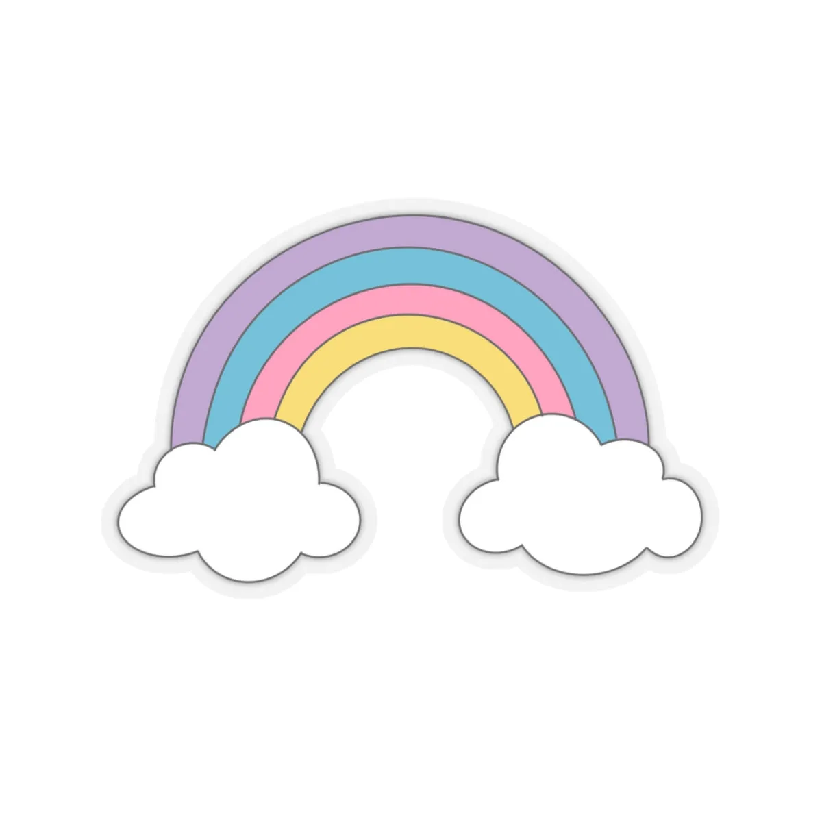 Pastel Rainbow Kiss-Cut Sticker