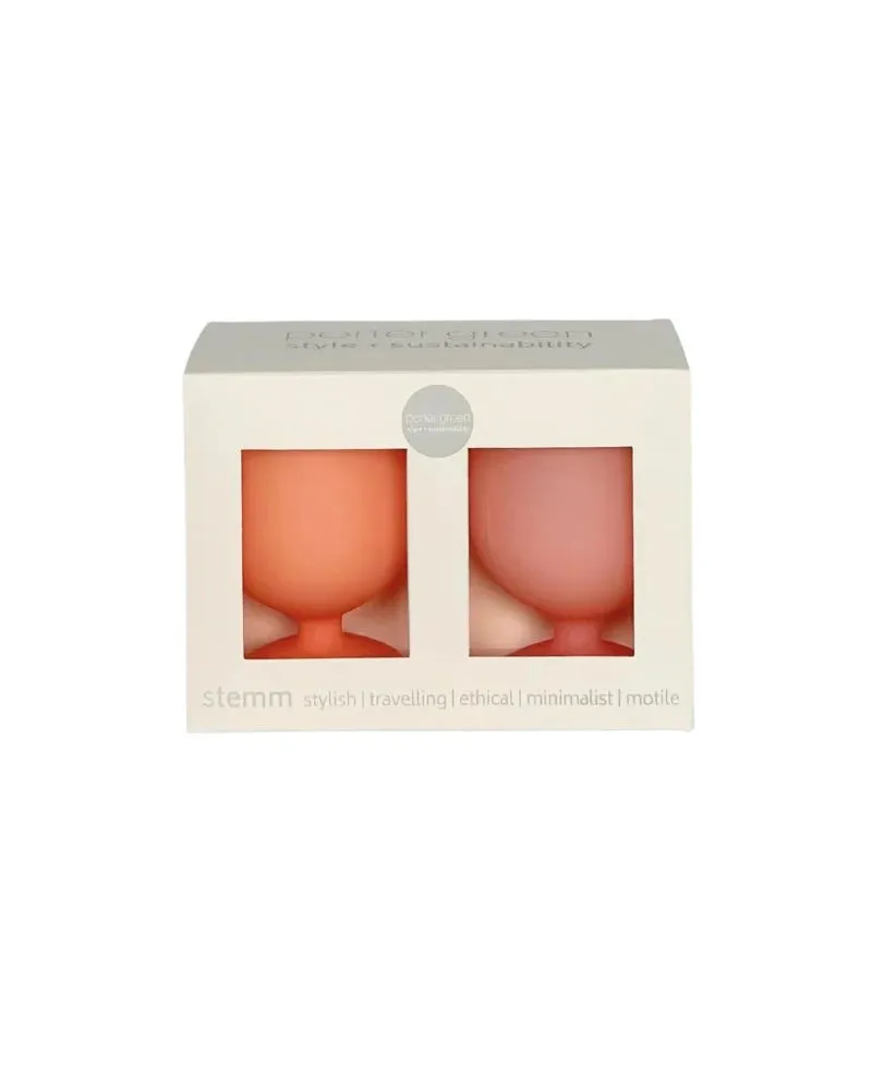 Peach   Petal | Stemm | Silicone Unbreakable Wine Glasses