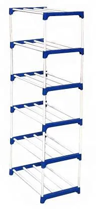 POWEREST Plastic Multipurpose Rack Organizer Shelves for Shoe/Clothes/Books (6 Layer)