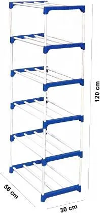 POWEREST Plastic Multipurpose Rack Organizer Shelves for Shoe/Clothes/Books (6 Layer)