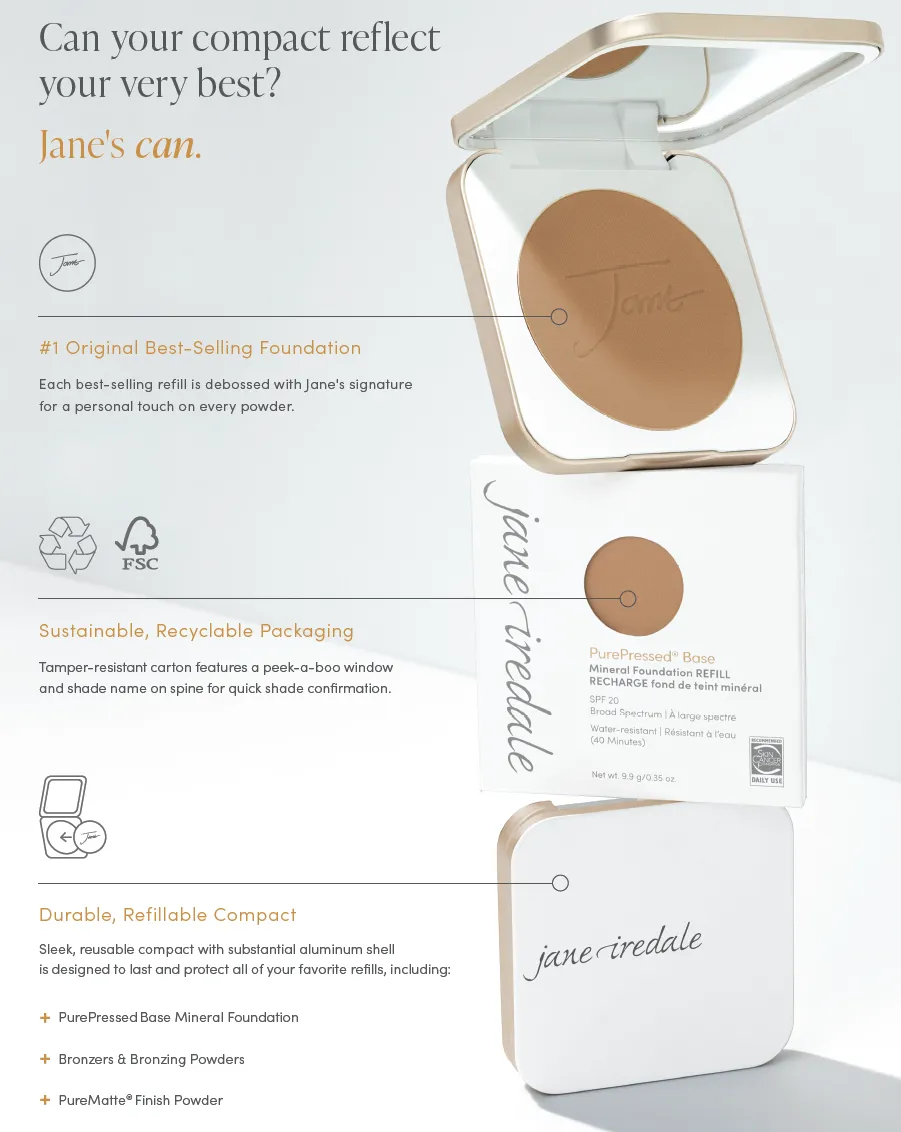 PURE PRESSED POWDER REFILLABLE COMPACT